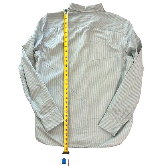 J Crew Shirtings VTG 2 Ply Cotton Striped Button Shirt Preppy Business Soft L - Picture 8 of 10